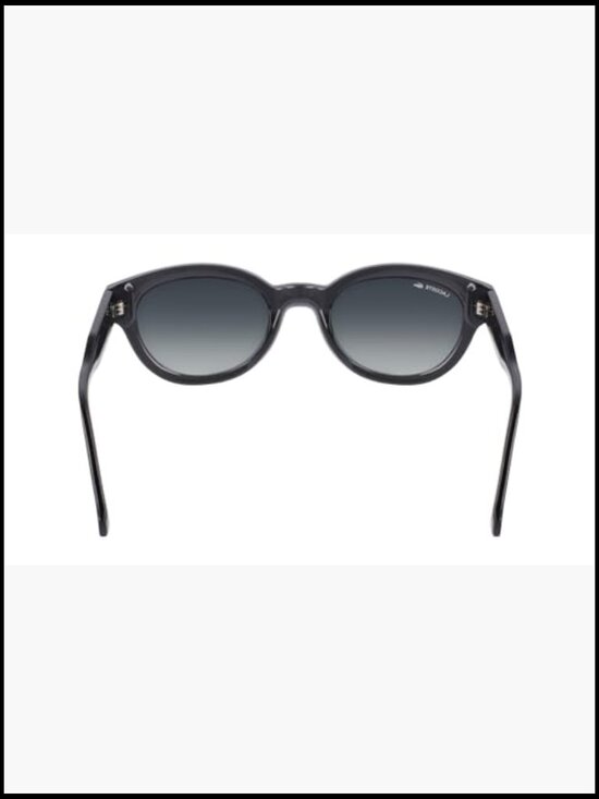 Oval Sunglasses with Piqué Pattern Metal Core Bio-Injected Plastic Frame main image 5